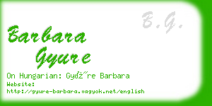 barbara gyure business card